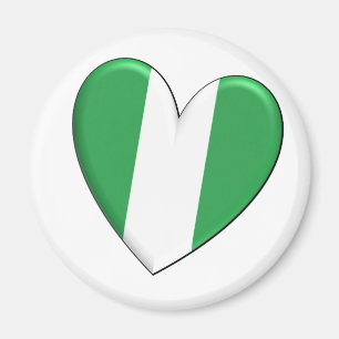 Nigeria Heart Flag Magnet
