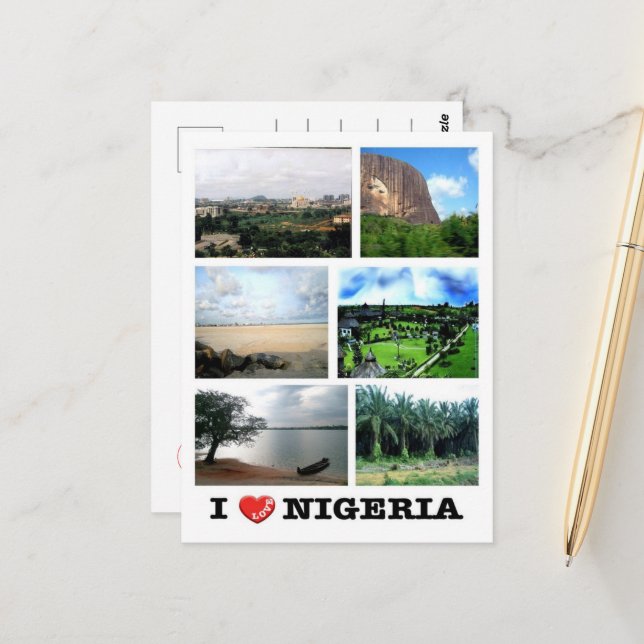 Nigeria - I Love - Postcard (Front/Back In Situ)