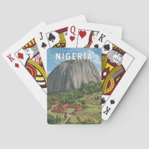 Nigeria Illustration Travel Art Vintage Playing Cards