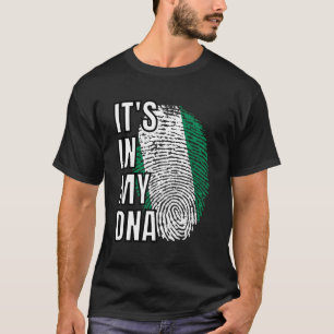 Nigeria It's In My DNA FlagThumbprint T-Shirt