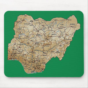 Nigeria Map Mousepad