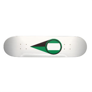 Nigeria Map Pointer Location Flag Skateboard