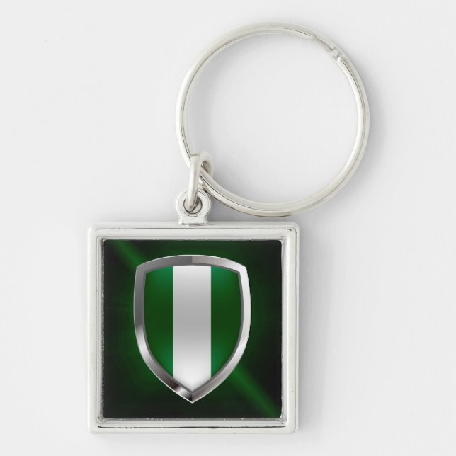 Nigeria Metallic Emblem Key Ring (Front)
