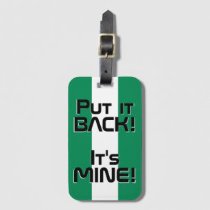 Nigeria National Flag Funny Patriotic Luggage Tag
