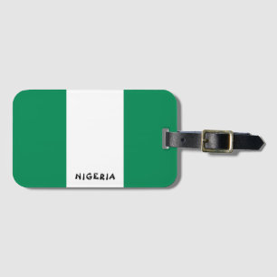 Nigeria National Flag Patriotic Luggage Tag