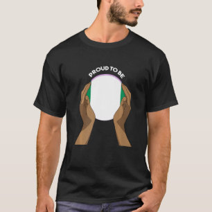 Nigeria Nigerian Africa Proud Heart Love Hands Pre T-Shirt