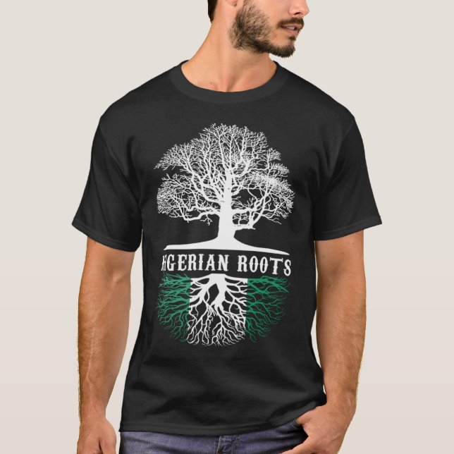 Nigeria Nigerian Africa Proud Tree Love T-Shirt (Front)