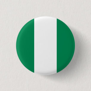Nigeria (Nigerian) Flag 3 Cm Round Badge