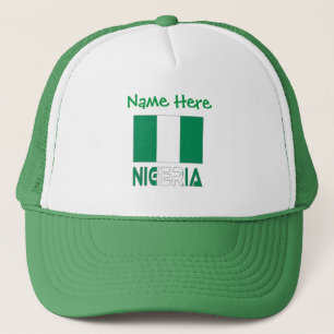 Nigeria Nigerian Flag Green Personalisation  Trucker Hat