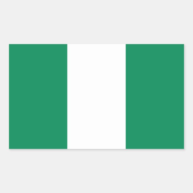 Nigeria/Nigerian Flag Rectangular Sticker (Front)