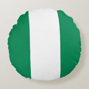 Nigeria (Nigerian) Flag Round Cushion