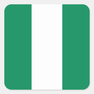 Nigeria (Nigerian) Flag Square Sticker