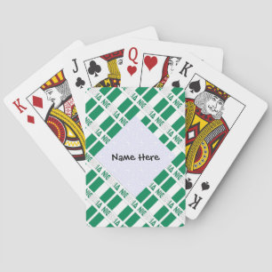 Nigeria Nigerian Flag Tiled Black Personalization  Playing Cards