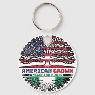 Nigeria Nigerian US American USA United States Key Ring