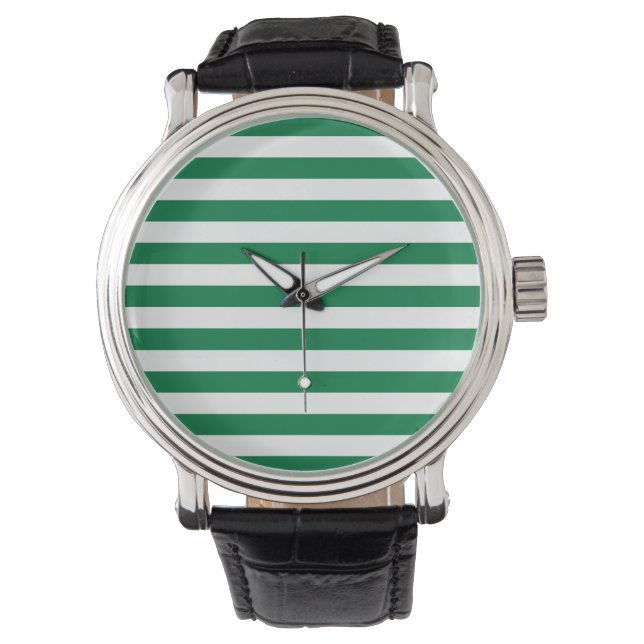 Nigeria Pakistan flag stripes country symbol green Watch (Front)