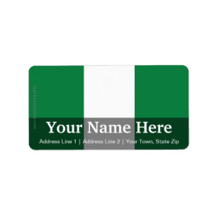 Nigeria Plain Flag Label