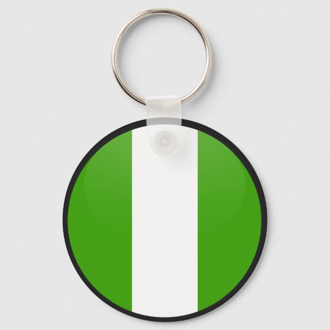 Nigeria quality Flag Circle Key Ring (Front)