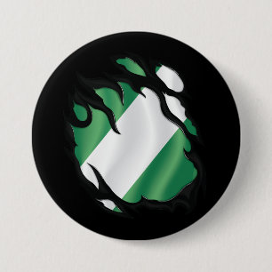 Nigeria Ripped Flag 7.5 Cm Round Badge
