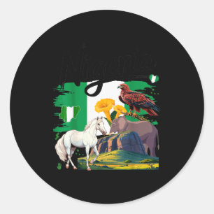 Nigeria Roots Naija Heritage Idea For Women & Classic Round Sticker