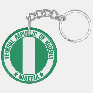 Nigeria Round Emblem Key Ring