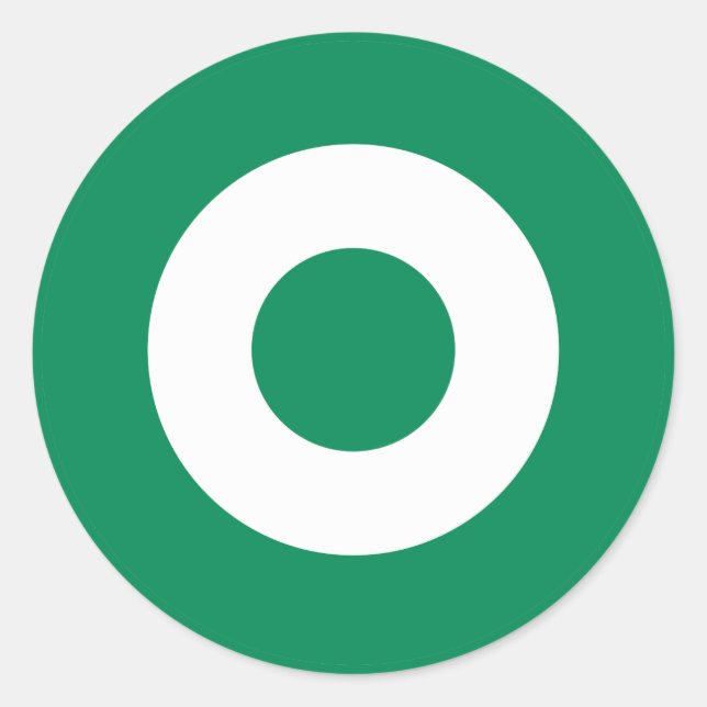 Nigeria roundel country flag symbol military army  classic round sticker (Front)