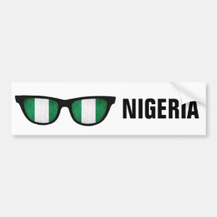 Nigeria Shades custom text & colour bumpersticker Bumper Sticker