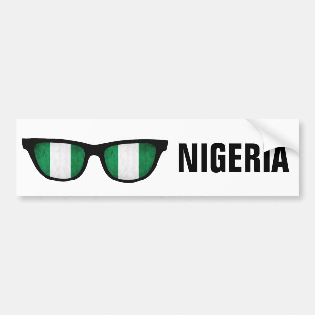 Nigeria Shades custom text & colour bumpersticker Bumper Sticker (Front)