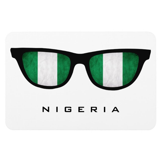 Nigeria Shades custom text & colour magnet (Horizontal)