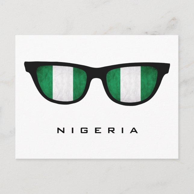 Nigeria Shades custom text & colour postcard (Front)