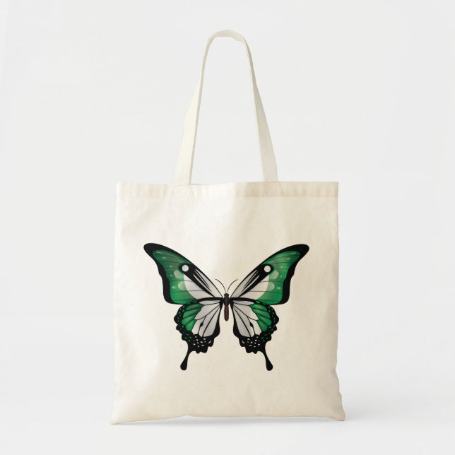 Nigeria Swallowtail Butterfly Flag Tote Bag (Front)