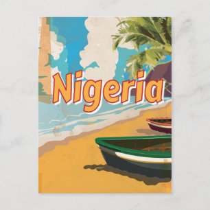 Nigeria Vintage vacation Poster Postcard