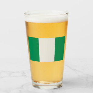 Nigeria with Nigerian Flag (West Africa) Glass