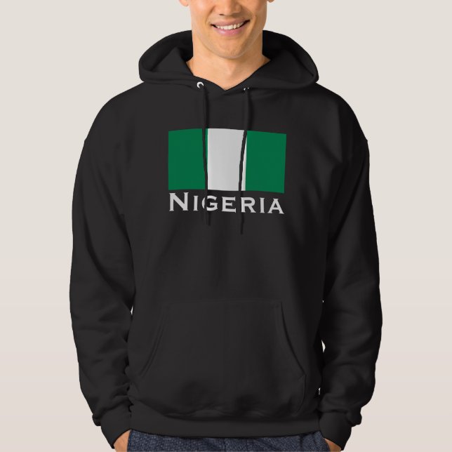 Nigeria with Nigerian Flag (West Africa) Hoodie (Front)