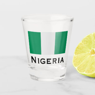 Nigeria with Nigerian Flag (West Africa) Shot Glass