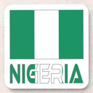 Nigeria with the Nigerian Flag Coaster
