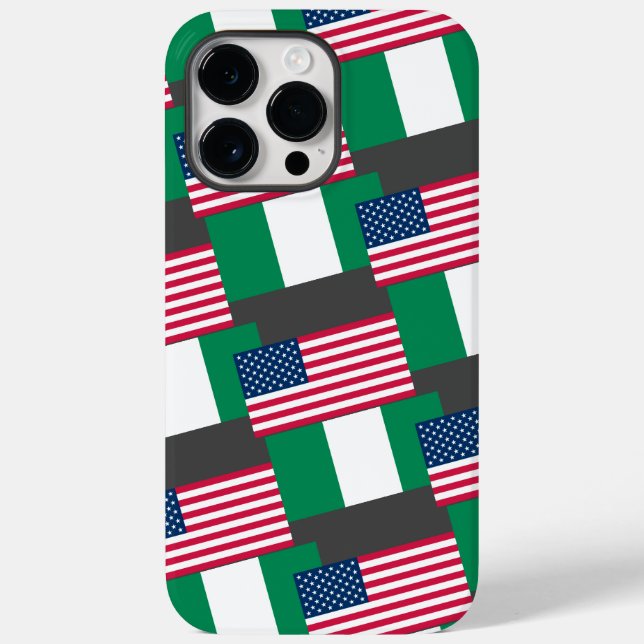 Nigerian and USA Flags Together /Phone Case Design (Back)