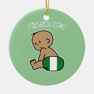 Nigerian Baby Ceramic Tree Decoration