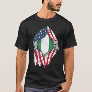 Nigerian Blood Inside Me Nigeria Flag T-Shirt