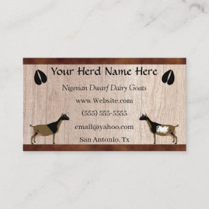 Nigerian Dwarf Dairy Goat Business Card
