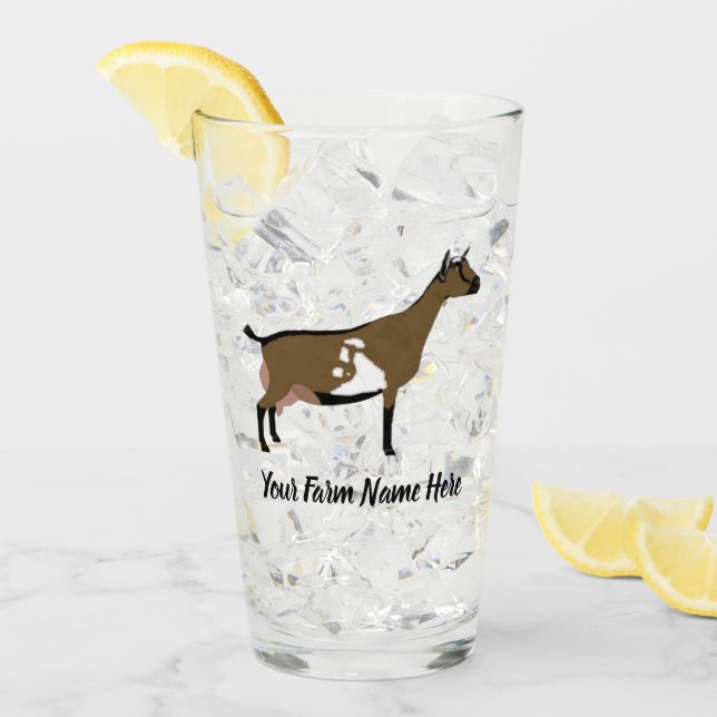 Nigerian Dwarf Dairy Goat Glass (Front Ice)