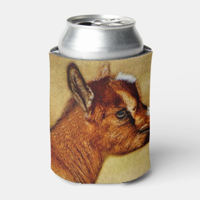 Nigerian Dwarf Dairy Goat Kid Can Cooler (Can Front)