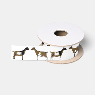 Nigerian Dwarf Dairy Goat White Satin Ribbon