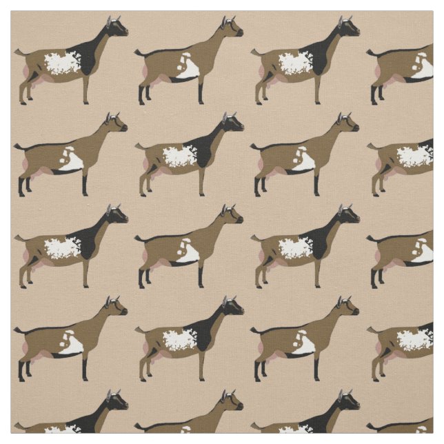 Nigerian Dwarf Dairy Goats Fabric (Swatch)