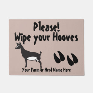 Nigerian Dwarf  Goat Wipe your Hooves CHOOSE COLOR Doormat