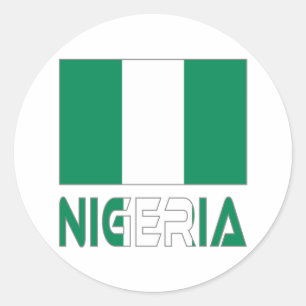 Nigerian Flag and Nigeria Classic Round Sticker