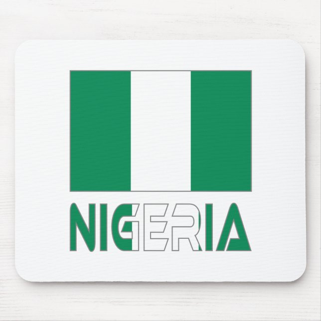 Nigerian Flag and Nigeria Mouse Mat (Front)