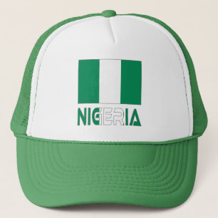 Nigerian Flag and Nigeria Trucker Hat
