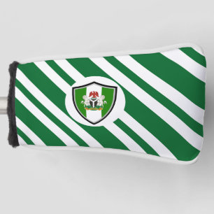 Nigerian flag-coat arms golf head cover
