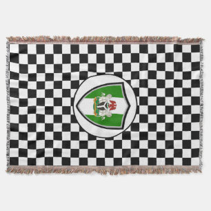 Nigerian flag-coat arms throw blanket
