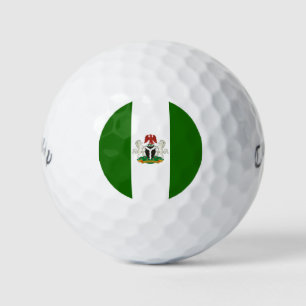 Nigerian flag-coat of arms     golf balls